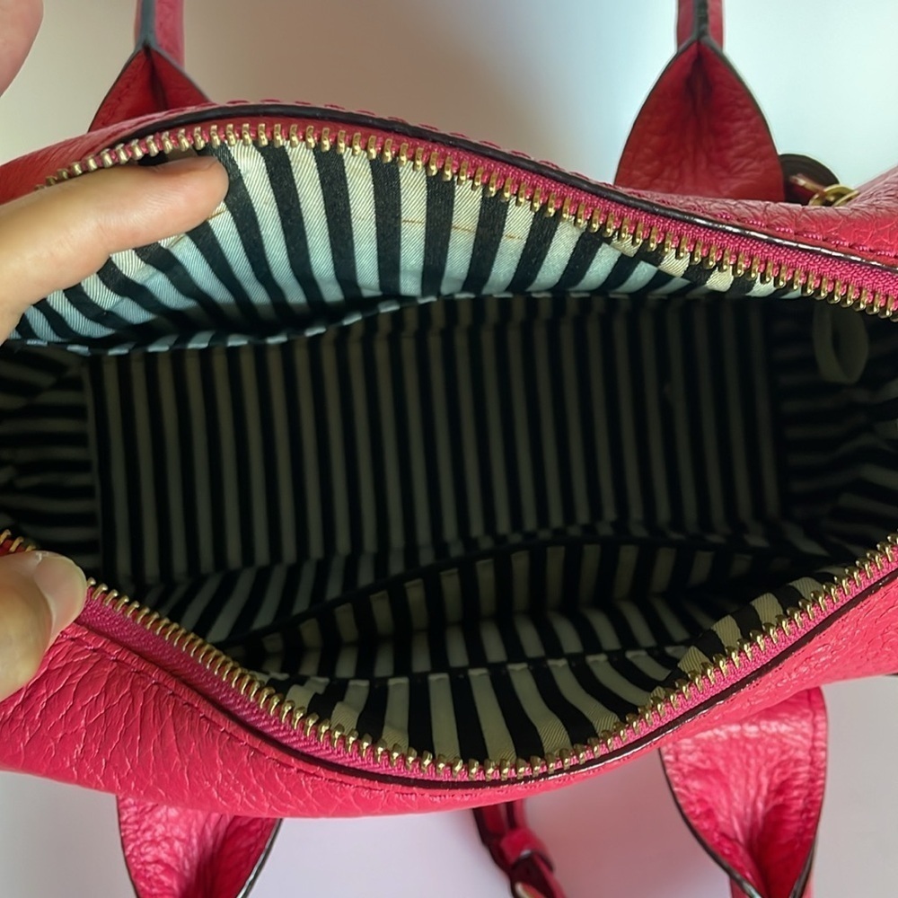 Kate Spade Bright Pink Top Handle Leather Satchel - Picture 8 of 11